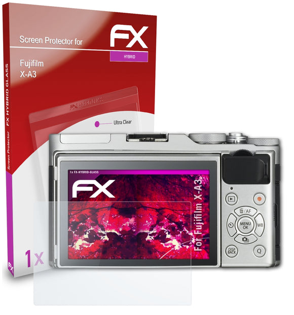 atFoliX FX-Hybrid-Glass Panzerglasfolie für Fujifilm X-A3