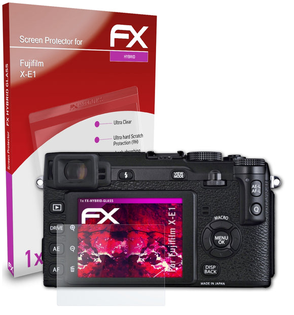 atFoliX FX-Hybrid-Glass Panzerglasfolie für Fujifilm X-E1