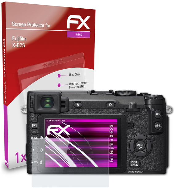 atFoliX FX-Hybrid-Glass Panzerglasfolie für Fujifilm X-E2S