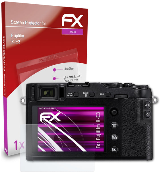 atFoliX FX-Hybrid-Glass Panzerglasfolie für Fujifilm X-E3