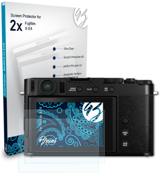 Bruni Basics-Clear Displayschutzfolie für Fujifilm X-E4