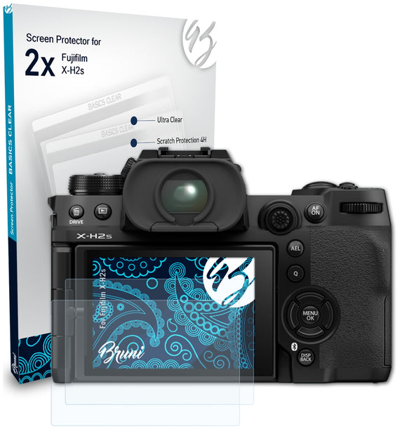 Bruni Basics-Clear Displayschutzfolie für Fujifilm X-H2s