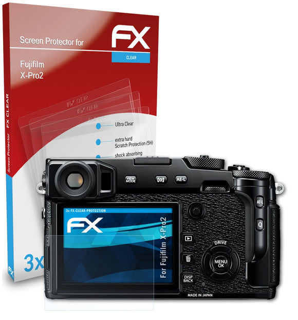atFoliX FX-Clear Schutzfolie für Fujifilm X-Pro2