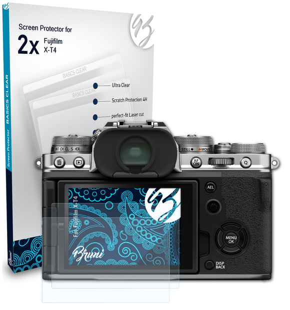 Bruni Basics-Clear Displayschutzfolie für Fujifilm X-T4