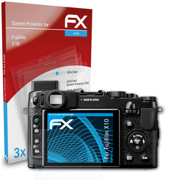 atFoliX FX-Clear Schutzfolie für Fujifilm X10