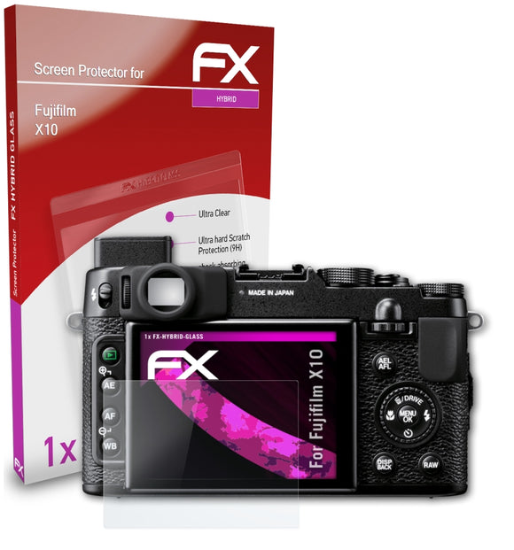 atFoliX FX-Hybrid-Glass Panzerglasfolie für Fujifilm X10