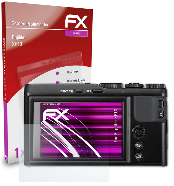 atFoliX FX-Hybrid-Glass Panzerglasfolie für Fujifilm XF10