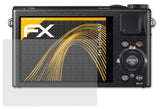 atFoliX Panzerfolie kompatibel mit Fujifilm XQ1, entspiegelnde und stoßdämpfende FX Schutzfolie (3X)