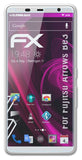 atFoliX Glasfolie kompatibel mit Fujitsu Arrows Be3, 9H Hybrid-Glass FX Panzerfolie