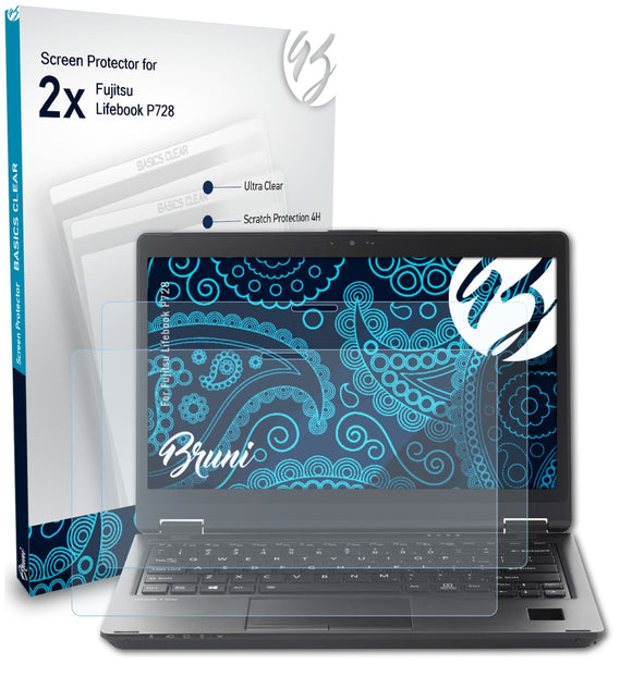 Bruni Basics-Clear Displayschutzfolie für Fujitsu Lifebook P728