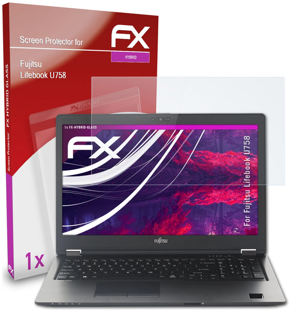atFoliX FX-Hybrid-Glass Panzerglasfolie für Fujitsu Lifebook U758