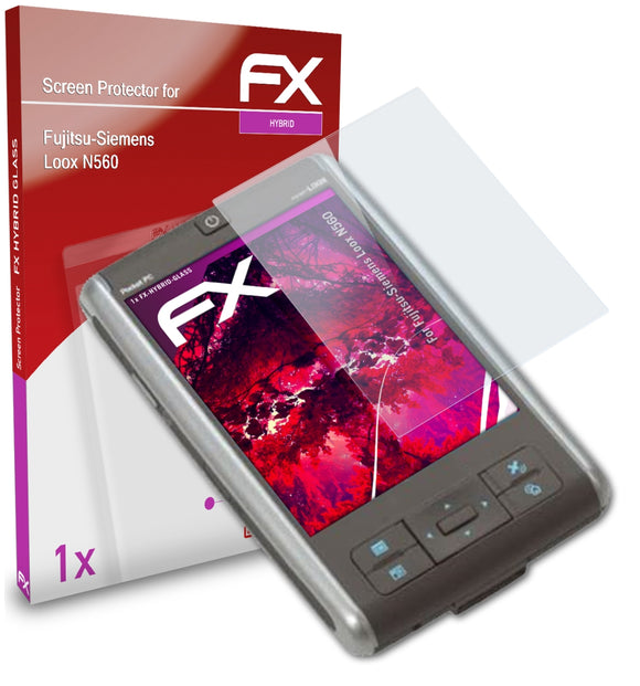atFoliX FX-Hybrid-Glass Panzerglasfolie für Fujitsu-Siemens Loox N560