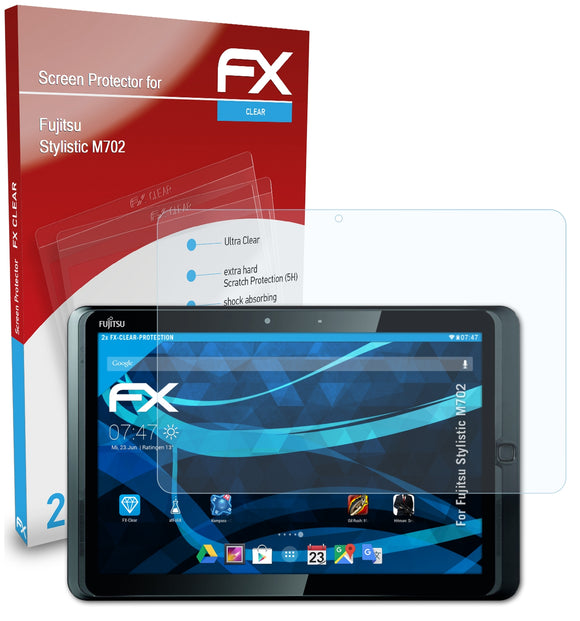 atFoliX FX-Clear Schutzfolie für Fujitsu Stylistic M702