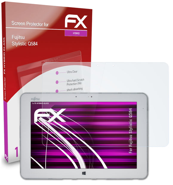atFoliX FX-Hybrid-Glass Panzerglasfolie für Fujitsu Stylistic Q584