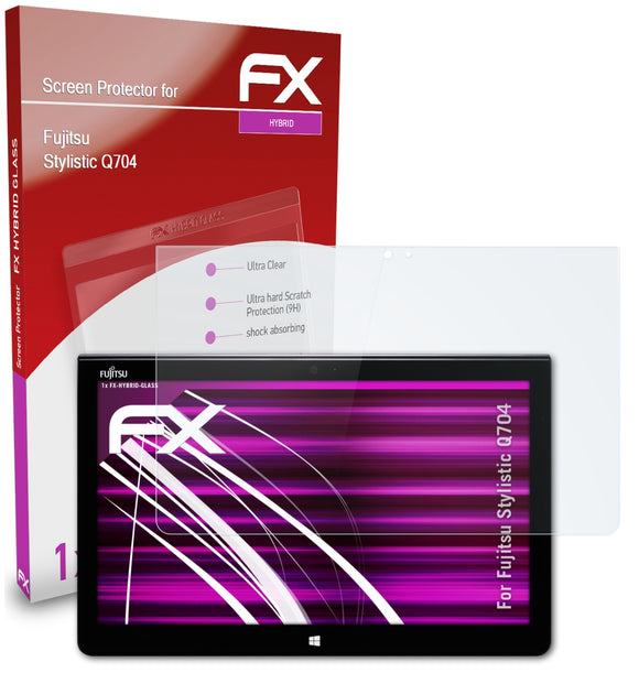 atFoliX FX-Hybrid-Glass Panzerglasfolie für Fujitsu Stylistic Q704