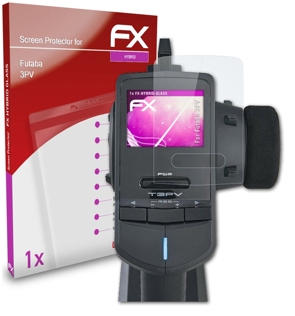 atFoliX FX-Hybrid-Glass Panzerglasfolie für Futaba 3PV