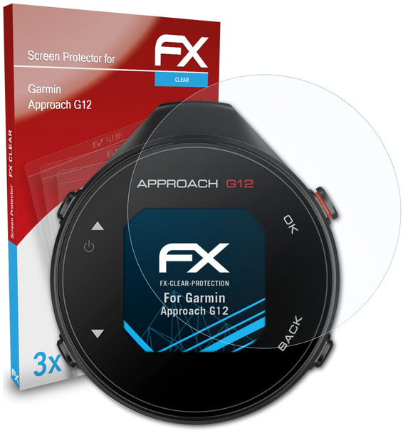 atFoliX FX-Clear Schutzfolie für Garmin Approach G12