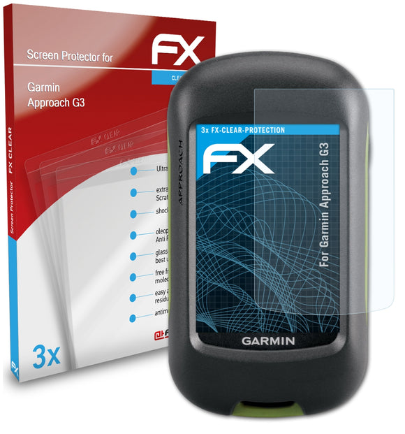 atFoliX FX-Clear Schutzfolie für Garmin Approach G3