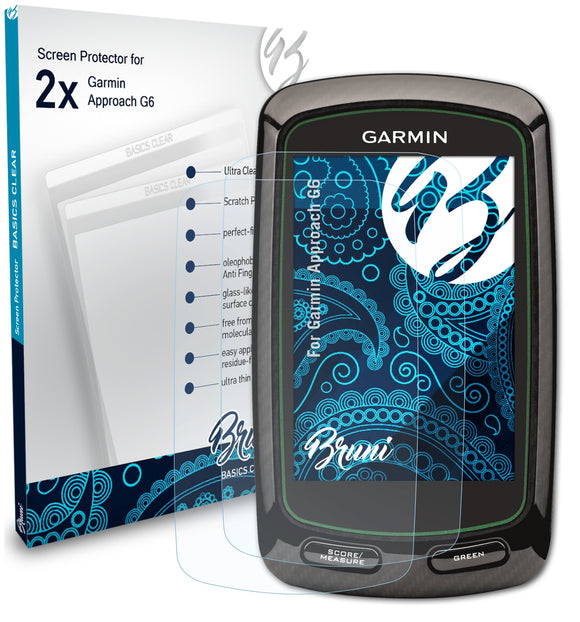 Bruni Basics-Clear Displayschutzfolie für Garmin Approach G6