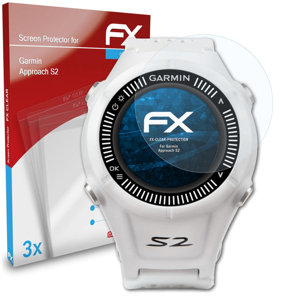 atFoliX FX-Clear Schutzfolie für Garmin Approach S2