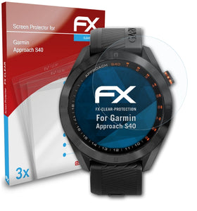 atFoliX FX-Clear Schutzfolie für Garmin Approach S40