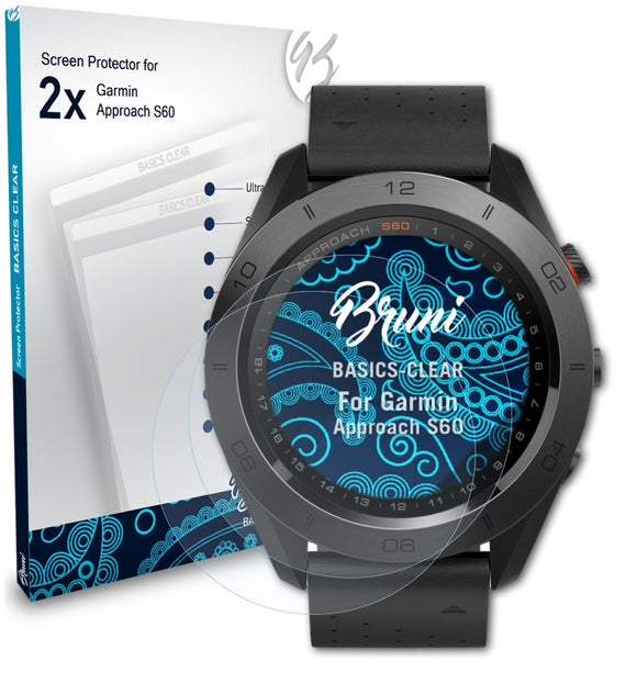 Bruni Basics-Clear Displayschutzfolie für Garmin Approach S60