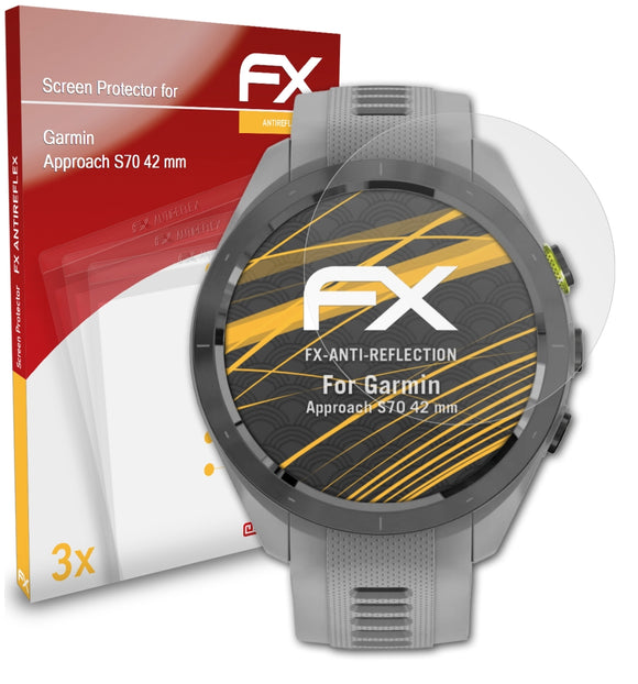 atFoliX FX-Antireflex Displayschutzfolie für Garmin Approach S70 (42 mm)
