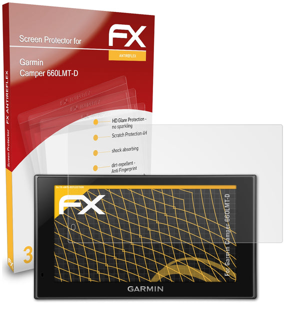 atFoliX FX-Antireflex Displayschutzfolie für Garmin Camper 660LMT-D