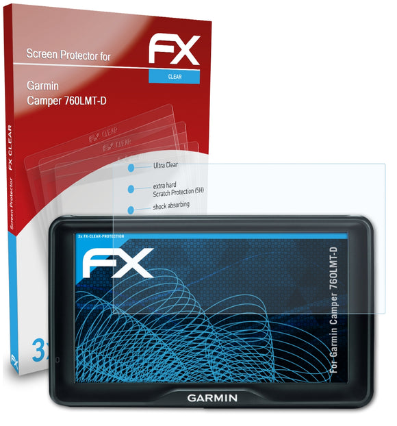atFoliX FX-Clear Schutzfolie für Garmin Camper 760LMT-D