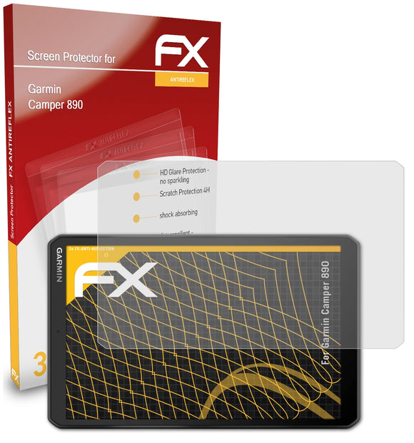 atFoliX FX-Antireflex Displayschutzfolie für Garmin Camper 890
