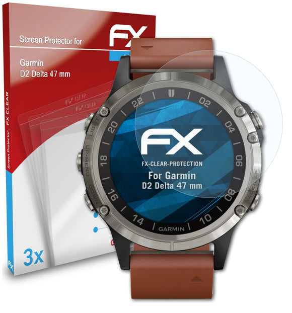 atFoliX FX-Clear Schutzfolie für Garmin D2 Delta (47 mm)