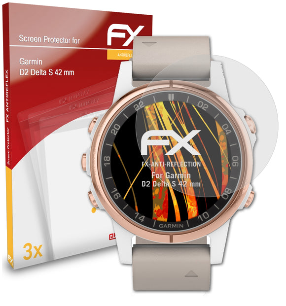 atFoliX FX-Antireflex Displayschutzfolie für Garmin D2 Delta S (42 mm)