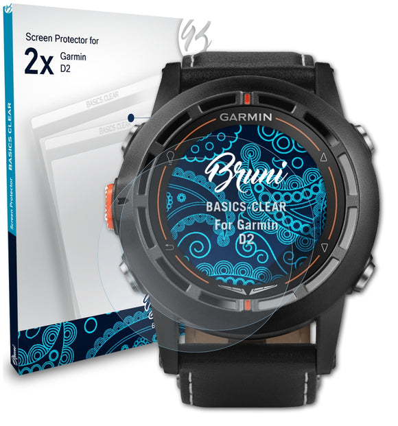 Bruni Basics-Clear Displayschutzfolie für Garmin D2