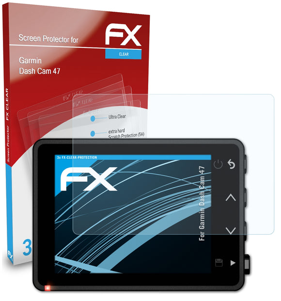 atFoliX FX-Clear Schutzfolie für Garmin Dash Cam 47