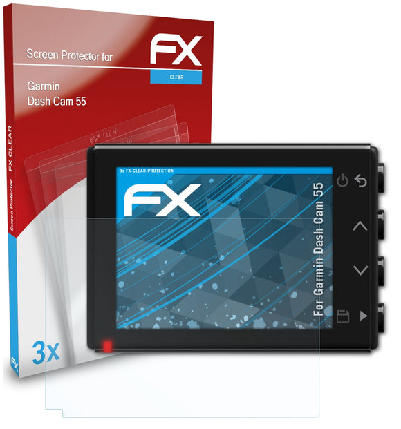 atFoliX FX-Clear Schutzfolie für Garmin Dash Cam 55
