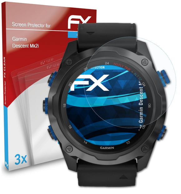 atFoliX FX-Clear Schutzfolie für Garmin Descent Mk2i