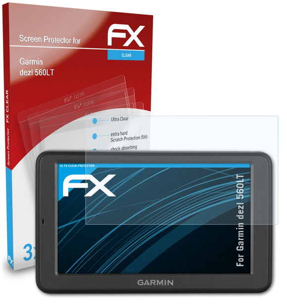 atFoliX FX-Clear Schutzfolie für Garmin dezl 560LT