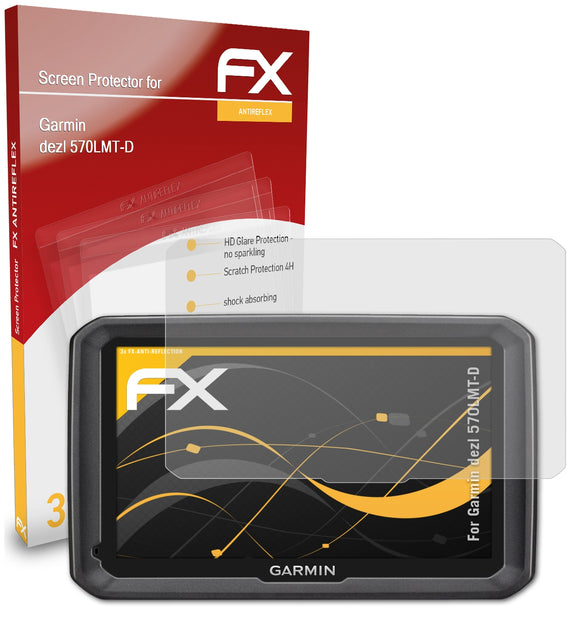 atFoliX FX-Antireflex Displayschutzfolie für Garmin dezl 570LMT-D