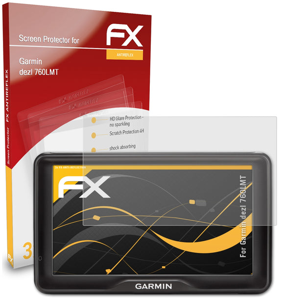 atFoliX FX-Antireflex Displayschutzfolie für Garmin dezl 760LMT