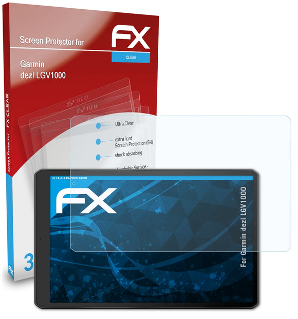 atFoliX FX-Clear Schutzfolie für Garmin dezl LGV1000