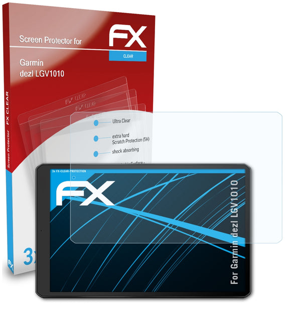 atFoliX FX-Clear Schutzfolie für Garmin dezl LGV1010