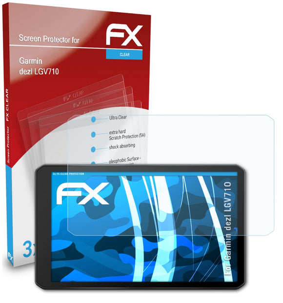 atFoliX FX-Clear Schutzfolie für Garmin dezl LGV710