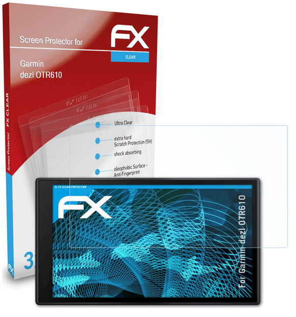 atFoliX FX-Clear Schutzfolie für Garmin dezl OTR610