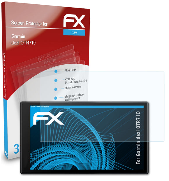 atFoliX FX-Clear Schutzfolie für Garmin dezl OTR710