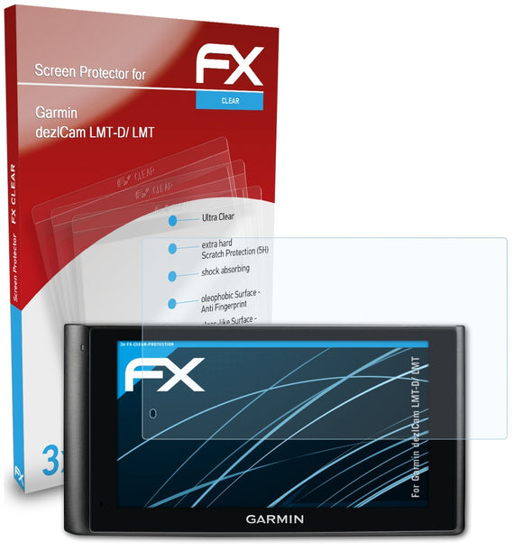 atFoliX FX-Clear Schutzfolie für Garmin dezlCam LMT-D/ LMT