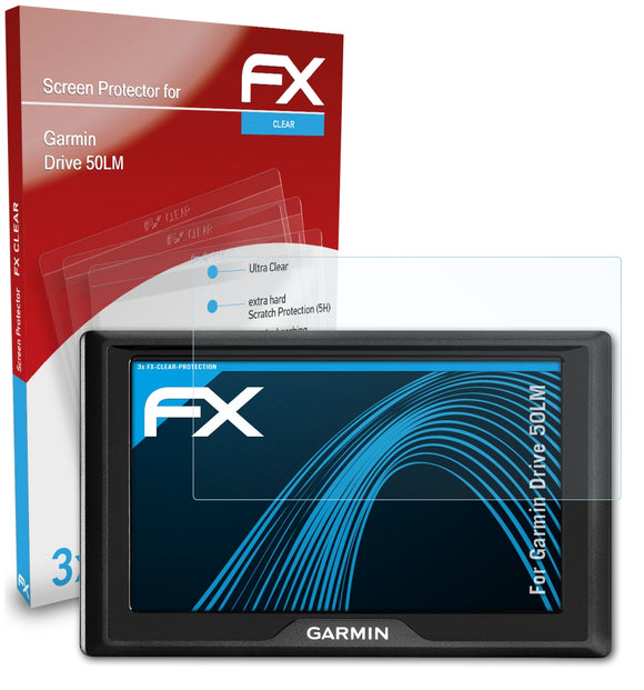 atFoliX FX-Clear Schutzfolie für Garmin Drive 50LM