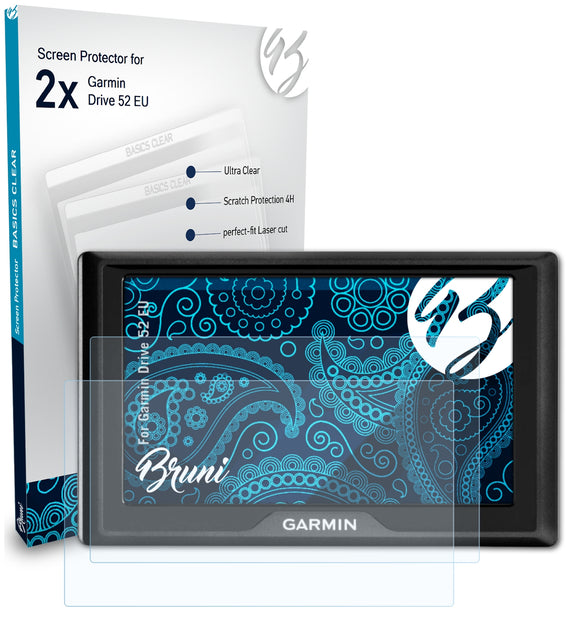 Bruni Basics-Clear Displayschutzfolie für Garmin Drive 52 EU