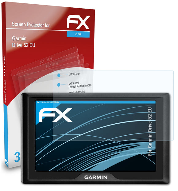 atFoliX FX-Clear Schutzfolie für Garmin Drive 52 EU