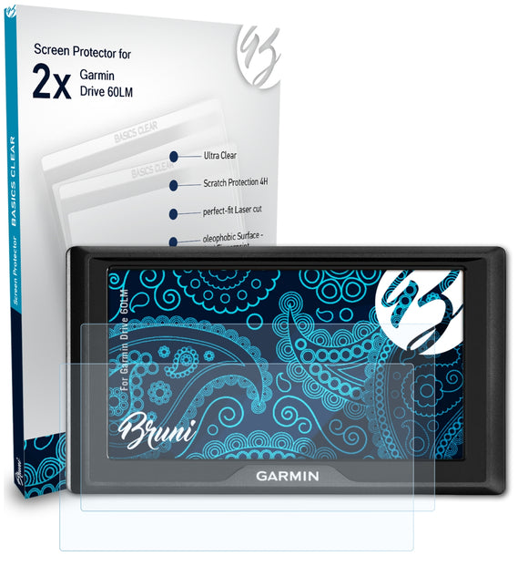 Bruni Basics-Clear Displayschutzfolie für Garmin Drive 60LM