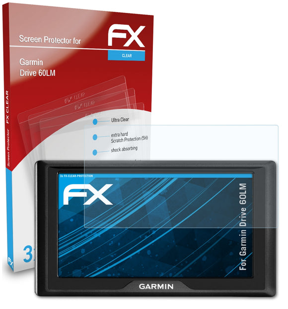 atFoliX FX-Clear Schutzfolie für Garmin Drive 60LM